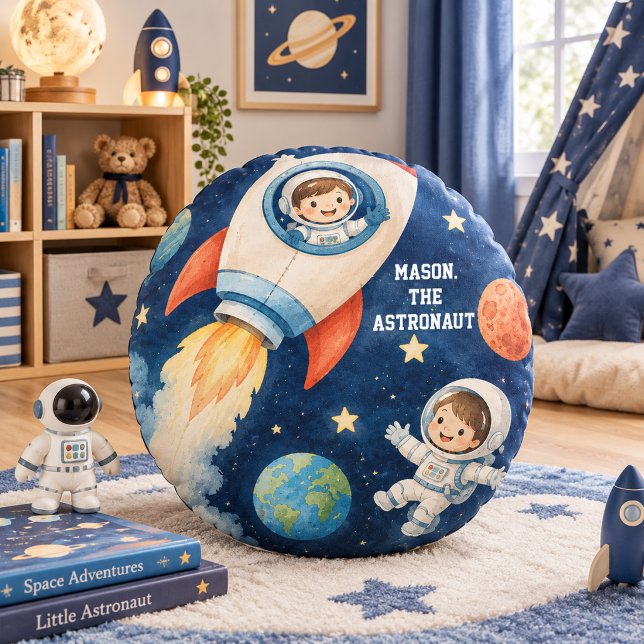 The Space Explorer Round Cushion (Creator Uploaded)