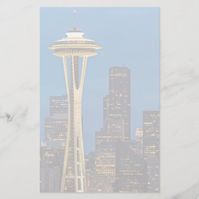 The Space Needle and downtown Seattle Stationery (Front)