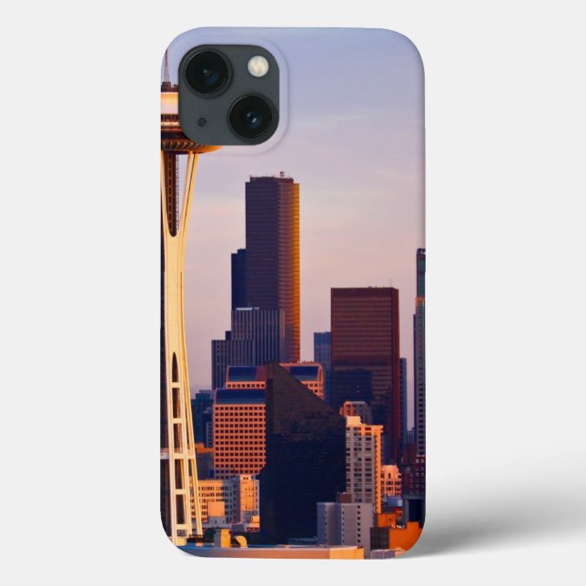 The Space Needle is a tower at dusk in Seattle Case-Mate iPhone Case (Back)