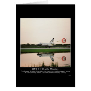 The Space Shuttle Columbia lands at the Kennedy Sp