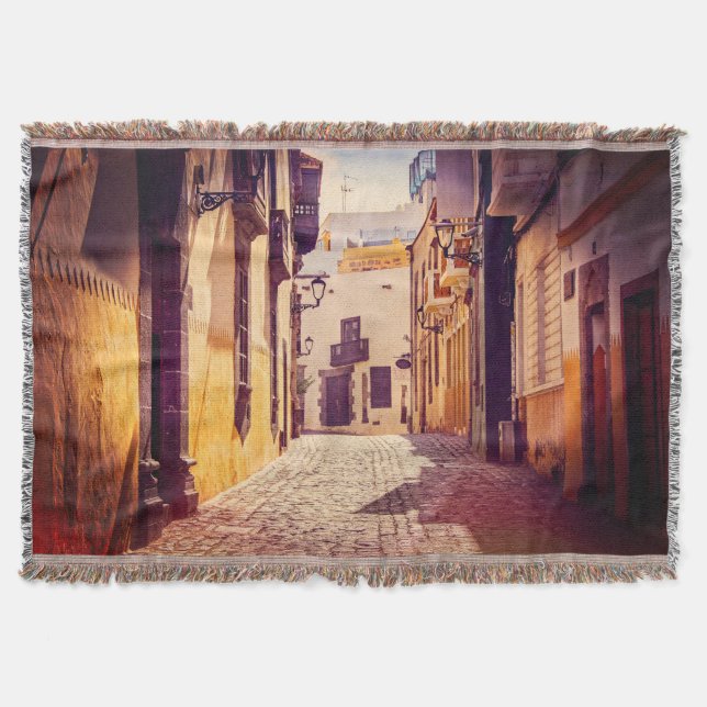The Spanish Alley Throw Blanket (Front)