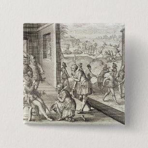 The Spanish Capture Fort Caroline, 1565, from 'New 15 Cm Square Badge