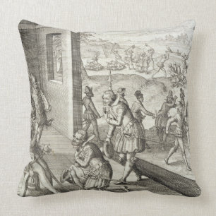 The Spanish Capture Fort Caroline, 1565, from 'New Cushion