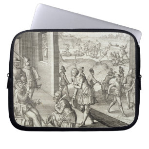 The Spanish Capture Fort Caroline, 1565, from 'New Laptop Sleeve