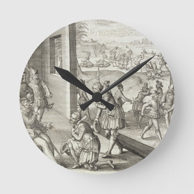 The Spanish Capture Fort Caroline, 1565, from 'New Round Clock (Front)