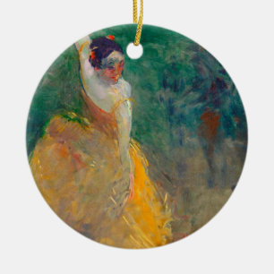 The Spanish Dancer By Henri De Toulouse Lautrec Ceramic Ornament