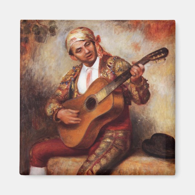 The Spanish Guitarist (by Pierre-August Renoir) Magnet (Front)