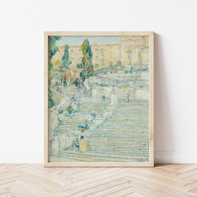 The Spanish Stairs, Rome | Childe Hassam Poster (Creator Uploaded)