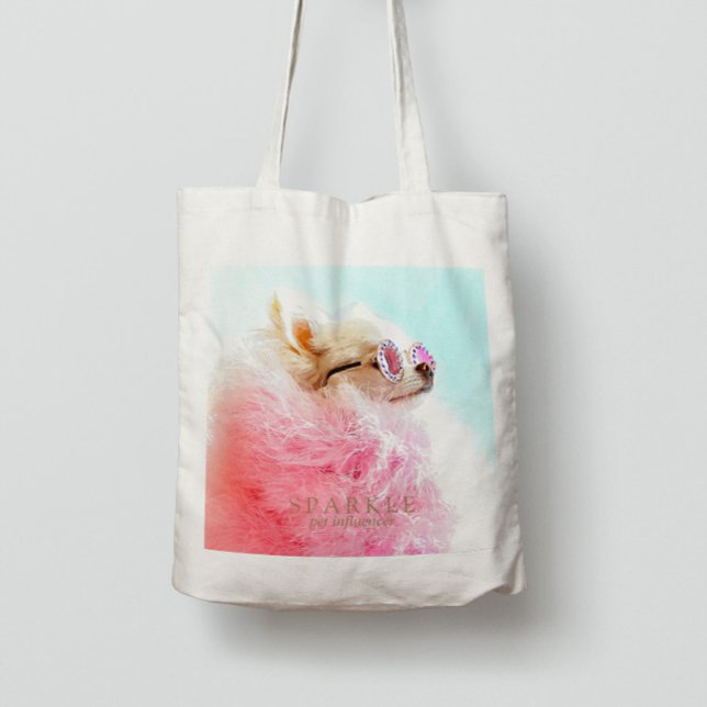 The Sparkle | Modern Personalised Pet Influencer  Tote Bag (Creator Uploaded)