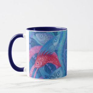 The Spawning, Fish, Pink & Blue, Underwater Mug