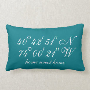 The Special Places   Geographical Coordinates Lumbar Cushion