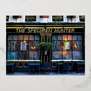 The Specimen Hunter Pub Foil Holiday Postcard