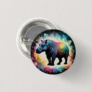 The Spectral Hippo: A Holographic Journey 3 Cm Round Badge