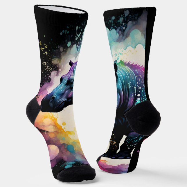 The Spectral Hippo: A Holographic Journey Socks (Angled)