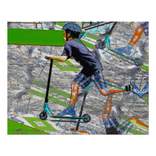 The Speedster - Stunt Scooter Rider Poster