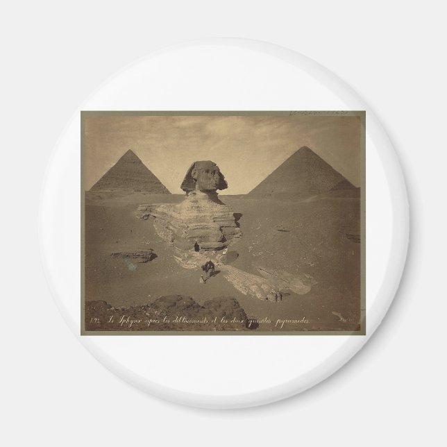 The Sphinx and Pyramids in Egypt circa 1867 Magnet (Front)