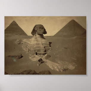 The Sphinx and Pyramids in Egypt circa 1867 Poster