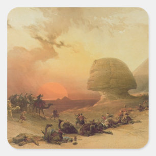The Sphinx at Giza Square Sticker