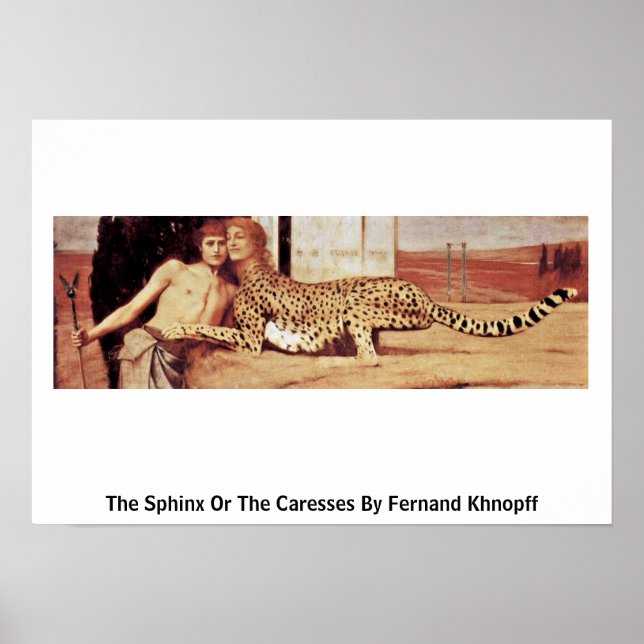 The Sphinx Or The Caresses By Fernand Khnopff Poster (Front)