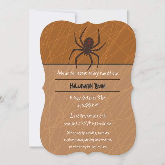 The Spider's Web Party Invitation (Front)