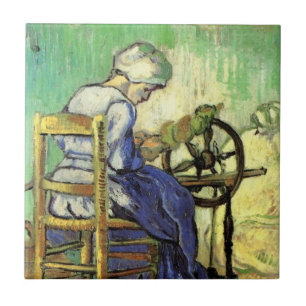 The Spinner by Vincent van Gogh Ceramic Tile