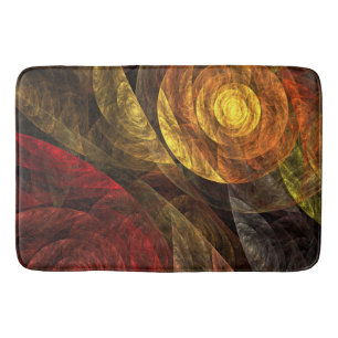 The Spiral of Life Abstract Art Bath Mat