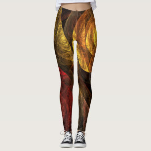 The Spiral of Life Abstract Art Leggings