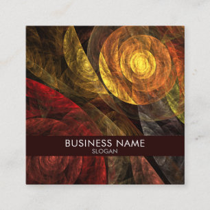 The Spiral of Life Abstract Art Professional Square Business Card