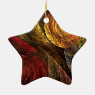 The Spiral of Life Abstract Art Star Ornament