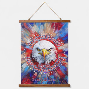 The Spirit Of 1776, 2026 America’s Red Eagle Firew Hanging Tapestry