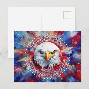 The Spirit Of 1776, 2026 America’s Red Eagle Firew Holiday Postcard