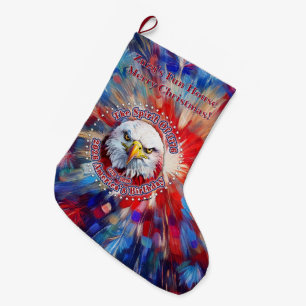 The Spirit Of 1776, 2026 America’s Red Eagle Firew Large Christmas Stocking