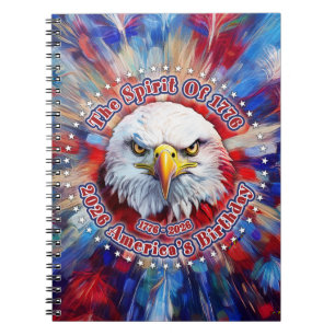 The Spirit Of 1776, 2026 America’s Red Eagle Firew Notebook