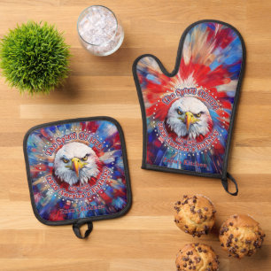 The Spirit Of 1776, 2026 America’s Red Eagle Firew Oven Mitt & Pot Holder Set