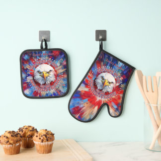 The Spirit Of 1776, 2026 America’s Red Eagle Firew Oven Mitt & Pot Holder Set