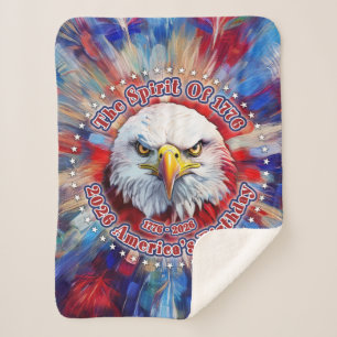 The Spirit Of 1776, 2026 America’s Red Eagle Firew Sherpa Blanket