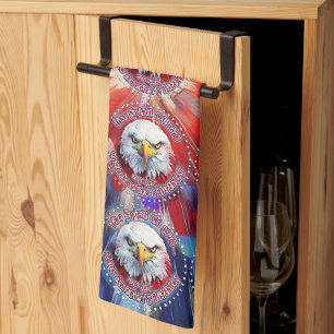 The Spirit Of 1776, 2026 America’s Red Eagle Firew Tea Towel
