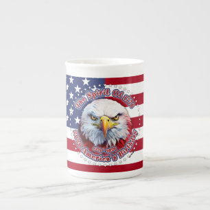 The Spirit Of 1776, 2026 America’s Red Eagle Flag Bone China Mug