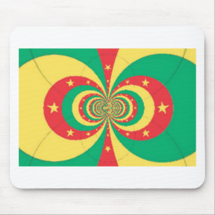 The Spirit of Cameroon: Indomitable Lions Flag Art Mouse Pad