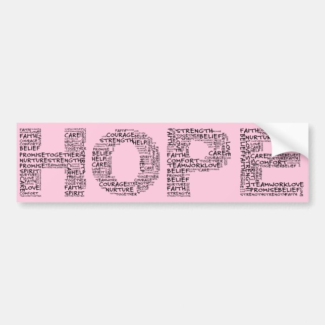 The Spirit of Hope (Black Text) Bumper Sticker (Front)
