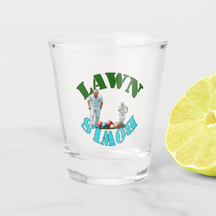 The Spirit of Lawn Bowls: Bowlers and Bowls Shot Glass