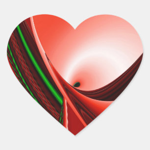 The spirit of Love and Hope Abstract 3D Rainbowart Heart Sticker