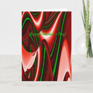 The spirit of Love and Hope Abstract 3D Rainbowart Holiday Card