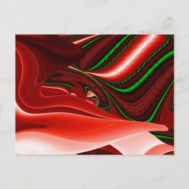 The spirit of Love and Hope Abstract 3D Rainbowart Holiday Postcard (Front)