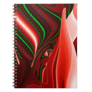 The spirit of Love and Hope Abstract 3D Rainbowart Notebook