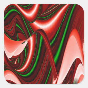 The spirit of Love and Hope Abstract 3D Rainbowart Square Sticker