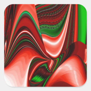 The spirit of Love and Hope Abstract 3D Rainbowart Square Sticker