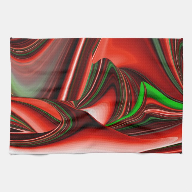 The spirit of Love and Hope Abstract 3D Rainbowart Tea Towel (Horizontal)