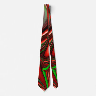 The spirit of Love and Hope Abstract 3D Rainbowart Tie