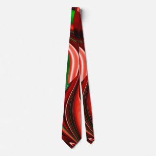 The spirit of Love and Hope Abstract 3D Rainbowart Tie